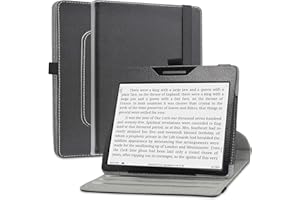 MAMA MOUTH Etui kompatybilne z BOOX Page, obracany o 360° stojak, etui ochronne premium z funkcją stojaka, etui do tabletu BOOX Go Color 7 / Onyx Boox Page, czarne