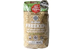 FIRE GRAIN Whole Grain Greenwheat Freekeh World’s Most Nutritious Super Food/Healthy Grain, Fresh from Galilee, Taste The Mediterranean. Enjoy Delicious Vegan Freekeh with Every Meal. 800g (1 Pack)