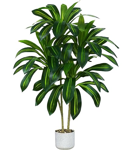 Leaf Artificial Ficus Tree/Plant, Evergreen Bushy, 90cm