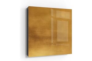 DEQORI Cassetta portachiavi nera | 30 x 30 cm | motivo lamiera dorata spazzolata | vetro e metallo | armadietto portachiavi con 50 ganci + 2 magneti | scatola moderna magnetica e scrivibile