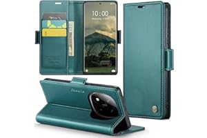 Rerzoiro Funda para Xiaomi Redmi Note 14 Pro 5G / Poco X7, Funda de Cierre Magnético, Cartera de Cuero PU con [Bloqueo RFID], Soporte, Ranura para Tarjetas, Case para Redmi Note 14 Plus 5G, Turquesa