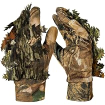 Gants De Chasse Camouflage 3D GUGULUZA - Woodland - Pour Traque Et Observation