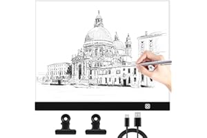 Hnyoou A3 Light Pad for Drawing,Light Pad Copy Board with 3 Adjustable Brightness LED Light Pad,Light Padwith Touch Switch,for Diamond Painting,Embossing,Sketching,X-ray Viewing,Drawing