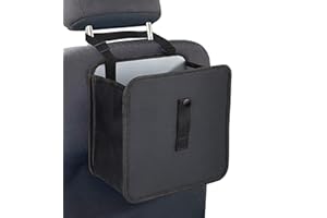 Newellsail Auto Mülleimer Hängende Wasserdicht Auslaufsicher Müllbehälter Faltbar Tragbar Universal Abfalleimer Auto Kofferraum Organizer für Auto, SUV, LKW, Minivan 7L (Schwarz)