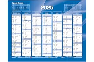 AGENDA DISCOUNT Calendrier de Banque Bleu 43x33.5cm carton rigide - 2025