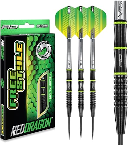WINMAU Danny Noppert - The Freeze - 85% Pro-Series 23g - 85% Tungsten - Professionele dartset met dartpijlen en dartschachten (Stems