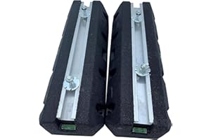 EDENEA - Supports De Sol Anti-Bruit - Anti Vibration - Pour Pompe à Chaleur Climatisation - Lot de 2-45x16x9 cm Avec Niveaux à Bulle Intégrés - Longueur rail 40 cm