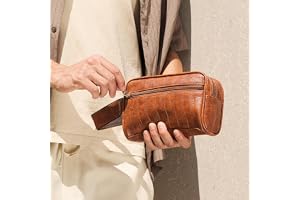 Lifelong Toiletry Bag for Men & Women | Vegan Leather Travel Pouch | Shaving Kit, Grooming & Makeup Organizer ...