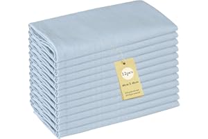 SUPAWAY 12 sztuk miękkich serwetek poliestrowych i lnianych, mieszane na kolację, serwetki lniane 40 x 40 cm, serwetki materiałowe do codziennego użytku, do kuchni, domu, na imprezę, Boże Narodzenie