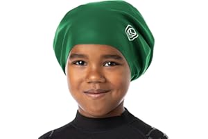SOUL CAP JR - Large Swimming Cap for Children - Designed for Long Hair, Dreadlocks, Weaves, Hair Extensions, Braids, Curls & Afros - Silicone
