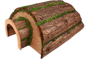Garden Gear Natural Bark and Moss Hedgehog House Safe Outdoor Hibernation Wildlife Animal Shelter, Waterproof & Predator Proof Habitat Hotel, Hedgehog & Hoglet Home Nesting Feeding Station Box