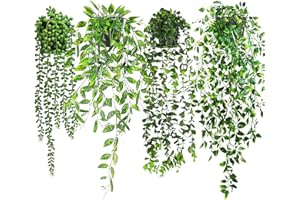 YFKJEU 4 Pezzi Piante Finte da Interno Piante Finte Pianta Artificiale da Interno con Vaso Pianta Finta Artificiale per Casa Balconi Esterno Giardino Decorazion