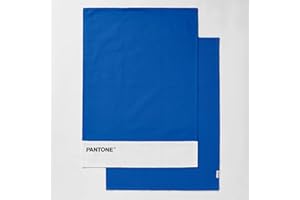 Osama Home Pantone zestaw ścierek do naczyń 50 x 70 cm, 100% bawełna, 220 g, 1 jednolity kolor z logo i 1 plaster miodny, 2 sztuki, niebieski