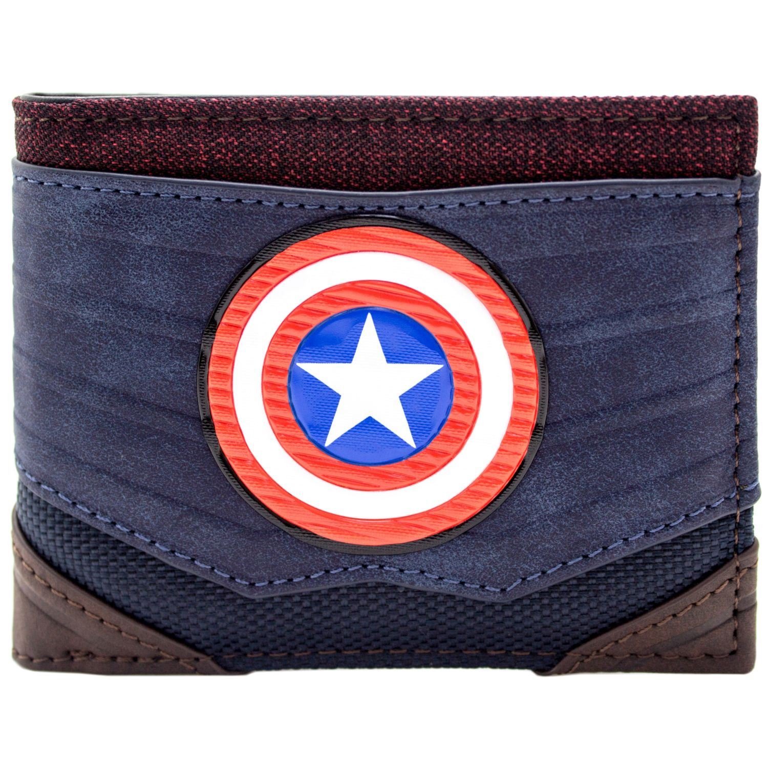Marvel-Captain-America-Strukturierte-Anzugsart-Blau-Portemonnaie-Geldbrse