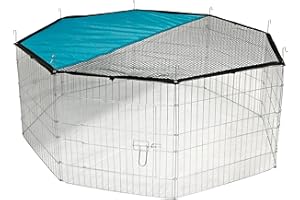 KERBL PET Freigehege, verzinkt; 8 Gitter 57 x 56 cm, mit Netz und Tür
