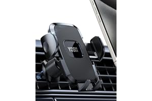 YOSH Samochodowy uchwyt na telefon komórkowy z wentylacją, [zmodernizowany, podwójny haczyk] super stabilny, uniwersalny uchwyt na telefon komórkowy do samochodów, kompatybilny z iPhone 16/15/14/13/12