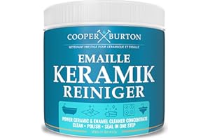 ‎COOPER & BURTON Keramik Intensiv Kraft Reiniger Konzentrat 0,5kg Reinigen polieren & versiegeln Reiniger für Emaille Porzellan zur Reinigung & Pflege von Armaturen Bad Badewanne Waschbecken Ceranfeld COOPER & BURTON