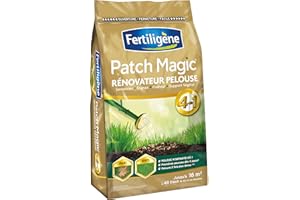 FERTILIGÈNE FERTILIGENE FPATCH36C - Patch Magic Rénovateur de Pelouse 3,6 kg - Formule 4 en 1, semences, engrais, fixateur et support végétal - Pelouse 2 fois plus dense - Première pousses dès 4 jours - Pour 16m²