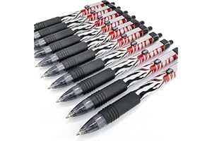 Zebra Z-Grip Smooth Lot de 10 stylos à bille rétractables Motif flamme funky Encre noire