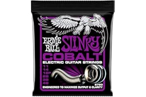 Ernie Ball Power Slinky Cobalt Cordes, pour guitare électrique, calibre 11-48