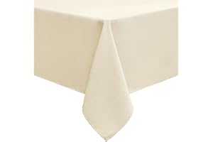 Smiry Obrus o wyglądzie lnu, zmywalny, z efektem lotosu, prostokątny, 130 x 160 cm, odporny na działanie wody, ochrona przed plamami, beżowy