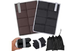 GFTCGK 2er Pack Sitzkissen Outdoor Faltbar,Sitzkissen Outdoor,Sitzkissen Outdoor Faltbar, Outdoor Sitzkissen Wetterfest Für Camping,Sitzunterlage Outdoor Mit 2 Aufbewahrungstasche, Picknicks Und Bergsteigen