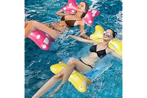 MECCTUCK 2pcs Hamac Gonflable Piscine, Hamac Piscine, Matelas Piscine, Fauteuil Gonflable Piscine, Hamac Gonflable, Accessoires Piscine pour Adultes et Enfants, Coussin Piscine Hamac Piscine pour Voyage