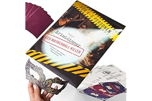 Milula Studios Krimidinner „Der Maskenball-Killer“ – Krimi Dinner Spiel für 4–6 Personen (ab 14) – Komplettset mit Rollenheften, Hinweisen, Masken & Einladungen – 1,5–2,5 Std. Spielzeit