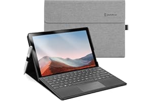 Omnpak Obudowa do Microsoft Surface pro 7+ (2021)/Surface pro 7(2019)/Surface Pro 6(2018)/Surface Pro 5(2017)/Surface Pro 4, Regulowany Kąt Widzenia, Kompatybilna Klawiaturą Type Cover