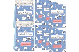 ZINQATUN Wardrobe Fresheners Hanging Sachets – Long-Lasting Fresh Linen Fragrance for Closet, Drawer, and Car – Vermiculite & Natural Essential Oil Wardrobe Air Freshener – Pack of 6