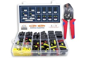 Diyoung 796 Pièces Connecteur Automobile, Connecteur lectrique Étanches 12V,1/2/3/4/5/6-Polig,Utilisé pour Moto Voiture Scooter Caravan (1-6P + Crimpzange)