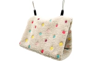 PEZEEU Amaca per pappagallo, gabbia uccelli, animali domestici, nido d'ape o giocattolo in gabbia, casetta uccelli di piccola taglia, cuccia da appendere a casa, lettino, altalena, ratto e criceto (M)