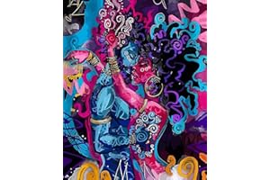 TISHIRON DIY Paint by Number for Adults, Black Couple Paint by Numbers for Adults Beginner, Abstract African American King and Queen Paint by Numbers, with 3 Brushes and Acrylic Pigment 16x20 Inch