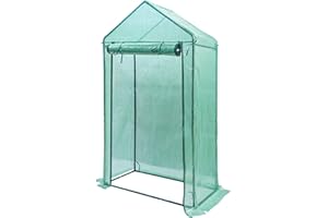 Yorbay Serra da Giardino 100x50x190cm, con Griglia Rete Schermo in PE, Serra per Giardino per la Coltivazione Riutilizzabile