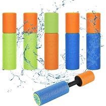 Lot De 6 Pistolets à Eau En Mousse - Jeu D'Extérieur Pour Enfants | Portée 12m | Léger Et Sécuritaire