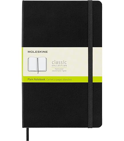 Moleskine Notebook, Large, A5, Blank/Plain, Expanded Page Count