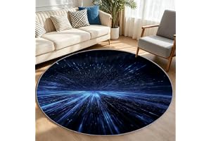 Generisk matta med kort lugg rund 120 cm tvättbar modern teknik soffa soffbordsmattor, ljusstrålar tempo dekorativ vardagsrum