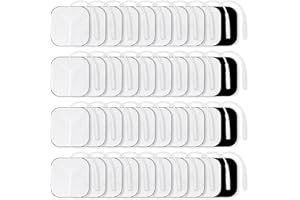 ZONJIE Électrodes - 40 pièces 4 x 4 cm électrodes Tens auto-adhésives, électrodes Tens réutilisables, électrodes Tens pour électrothérapie