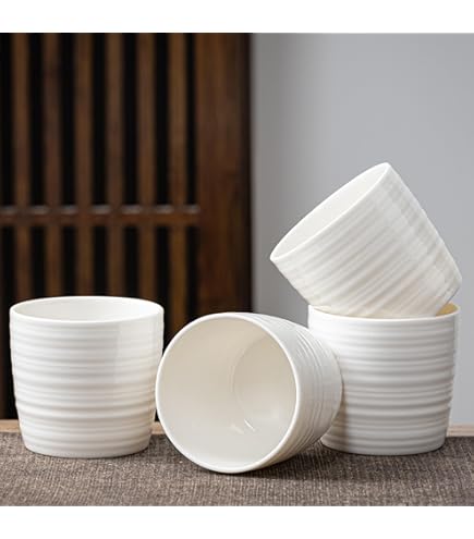 Lxuwbd Ensemble De 4 Tasses à Thé En Céramique, Service à Thé Kung Fu, Tasse à Café, Yerba Mate Set De 4 Tasses Compagnons (4 Couleurs