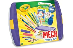 CRAYOLA Mega Activity Tub - Including Crayons, Markers, Pencils, Pens, Paints, Clays, Colouring Book and Stickers | Kids Arts sand Crafts | Ideal for Kids Aged 4+