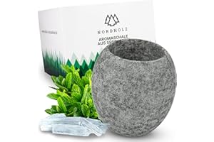 ‎NORDHOLZ NORDHOLZ® Sauna Aromaschale aus Speckstein - Für einen langanhaltenden und intensiven Duft - Sauna Aufguss Stein perfekt für Aufguss oder Mentholkristalle - Sauna Zubehör - Saunazubehör