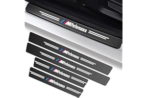 WEI-SECRET Car Door Sill Protector forBMW M M2 M4 M5 M6 M8 X1 X2 X3 X5 X6 M135i M240i Z4 328i X7, Self-Adhesive Carbon Fiber Tape Anti Scratch Car Door Edge Entry Guards Stickers, Inner Accessories,4PCS