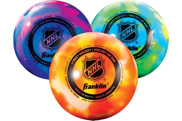 Franklin Sports NHL High Density Street Hockey Ball, 3-Pack