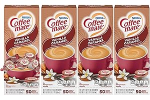 COFFEE MATE Vanilla Caramel Creamer, .375 oz., 50 Creamers/Box, Sold as 1 Box