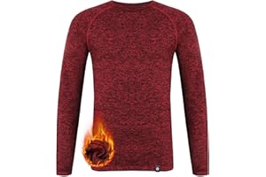 Soneven Thermo Langarmshirts Jungen Kinder Langarm Pullover Teenager Mädchen mit Daumenloch Sport T Shirt Unterhemden Thermounterwäsche Oberteile Fussball