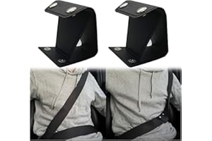 KLAIMBMO 2 cinghie di sicurezza universali per auto, posizionatore, cintura di sicurezza in pelle PU, posizionatore per cintura di sicurezza, cintura di sicurezza per auto, regolazione per il relax della