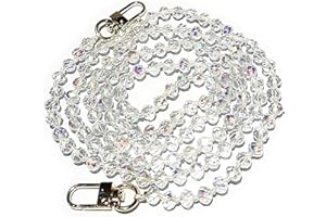 Nedimoo Universal Mobile Phone Chain for Hanging Including Patch and Gift Bag, Mobile Phone Strap is Made of Faceted Crystal Beads, Compatible with Any Mobile Phone, German Brand, Glass, No Gemstone