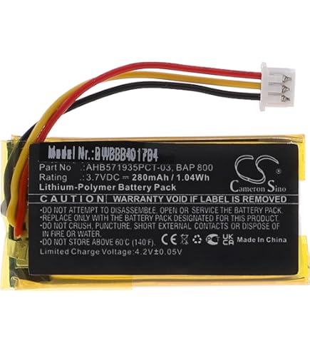 Batteria 280mAh Per Sennheiser Flex 5000, RS 2000, RS 5000, Set 880 - Ricambio Compatibile BAP-800 - Foto 4