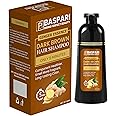 Baspari Ginger Hair color Dye Shampoo (Dark Brown) 500ml