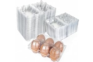 100 st genomskinliga äggkartonger av plast, halv dussin